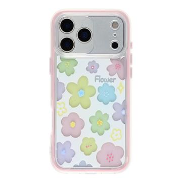 iPhone 17 Pro Max Stødsikkert Farverigt Blomster TPU-cover - lyserød