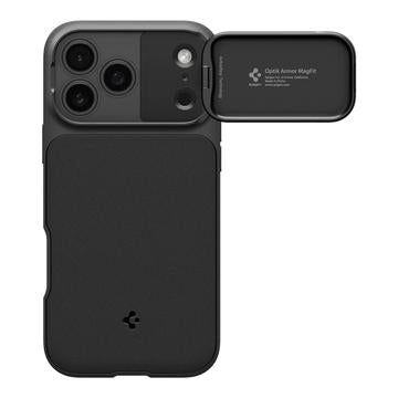 iPhone 17 Pro Max Spigen Optik Armor Mag Cover - Sort