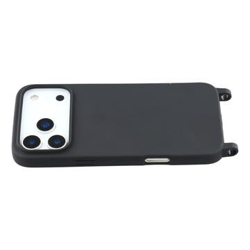 iPhone 17 Pro Max TPU Cover med Nøglesnor - Sort