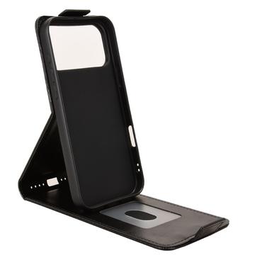 iPhone 17 Pro Max lodret flip-etui med stativ - sort