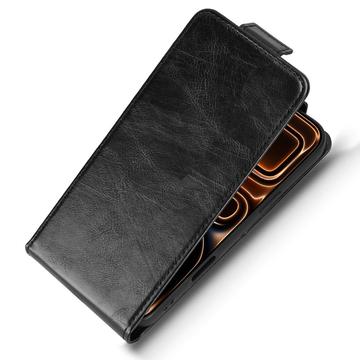 iPhone 17 Pro Max lodret flip-etui med stativ - sort