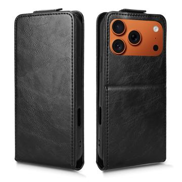 iPhone 17 Pro Max lodret flip-etui med stativ - sort