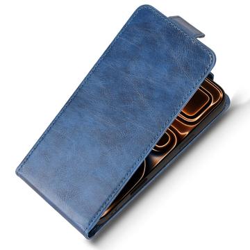 iPhone 17 Pro Max lodret flip-etui med stativ - mørkeblå