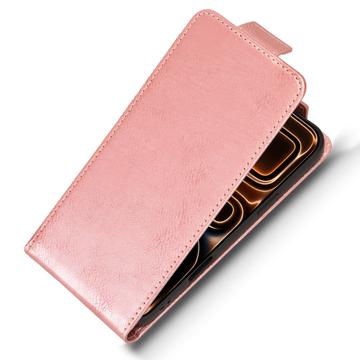 iPhone 17 Pro Max lodret flip-etui med stativ - rosaguld