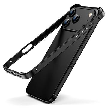 iPhone 17 Pro Metalkofanger med forhøjede kanter - Sort