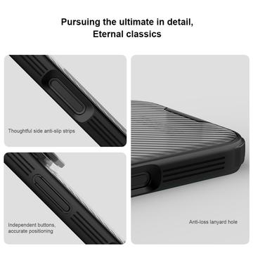 iPhone 17 Pro Nillkin CamShield Prop Hybrid Cover - Gennemsigtig sort