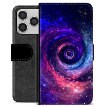 iPhone 17 Pro Premium Flip Cover med Pung - Galakse