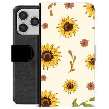iPhone 17 Pro Premium Flip Cover med Pung - Solsikke