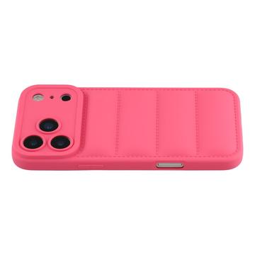 iPhone 17 Pro Pufferjakke Stødfast TPU-cover - Hot Pink