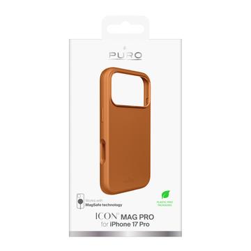 iPhone 17 Pro Puro Icon Mag Pro Silikone Cover - Orange