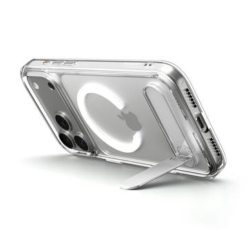 iPhone 17 Pro Spigen Ultra Hybrid S Mag MagSafe Cover med støttefod - hvid / klar