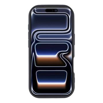 iPhone 17 Pro Stilfuldt stødsikkert TPU cover med forhøjede kanter - Sort / Kirsebær