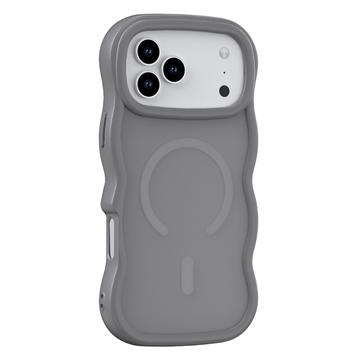 iPhone 17 Pro Bølgekant magnetisk hybrid cover - grå