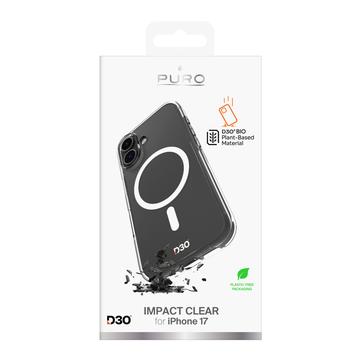 iPhone 17 Puro Impact Clear D3O Hybrid cover - MagSafe-kompatibel - Gennemsigtig