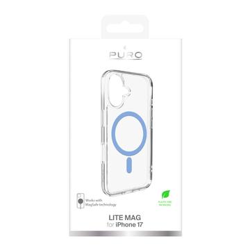 iPhone 17 Puro Lite Mag Hybrid Cover - Blå / Gennemsigtig