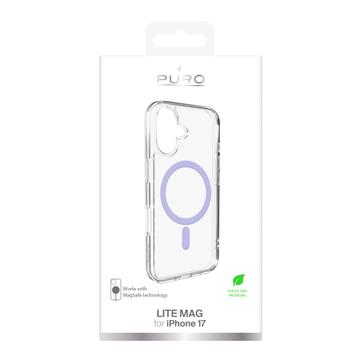 iPhone 17 Puro Lite Mag Hybrid Cover - Lilla / Gennemsigtig