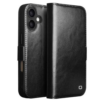 iPhone 17 Qialino Classic Læderpung - Sort