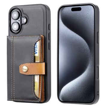 iPhone 17 Retro Style Cover med Pung - Sort