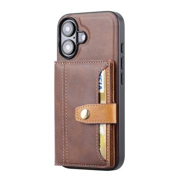iPhone 17 Retro Style Cover med Pung - Brun