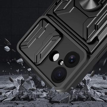 iPhone 17 Roterende Ring Hybrid Cover med Kameraskjold - Blå