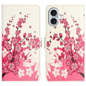 iPhone 17 Style Series Pung Taske - Pink Blomster