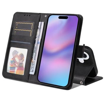 iPhone 17 Pung Etui med Stativ - sort