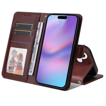 iPhone 17 Pung Etui med Stativ - Brun