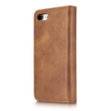 iPhone 7/8/SE (2020)/SE (2022) DG.Ming 2-i-1 Læderpung med Aftageligt Cover - Brun