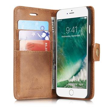 iPhone 7/8/SE (2020)/SE (2022) DG.Ming 2-i-1 Læderpung med Aftageligt Cover - Brun