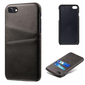 iPhone 7/8/SE (2020)/SE (2022) KSQ Belagt Plastikcover med Kortlommer - Sort