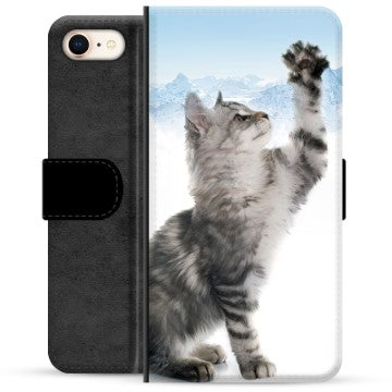 iPhone 7/8/SE (2020)/SE (2022) Premium Flip Cover med Pung - Kat