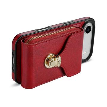 iPhone Air Alt-i-et cover med pung og rem - rød