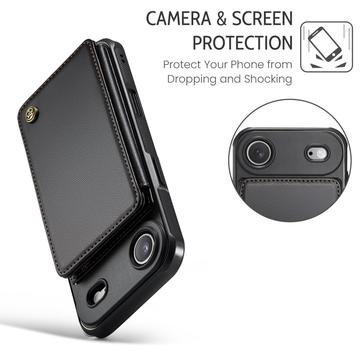 iPhone Air Caseme C22-etui RFID-kortpung - Sort