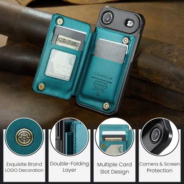 iPhone Air Caseme C22-etui RFID-kortpung - grøn