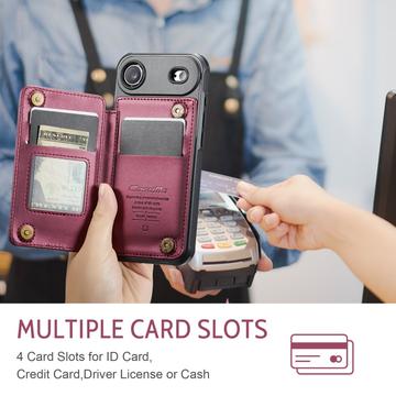 iPhone Air Caseme C22-etui RFID-kortpung - rød