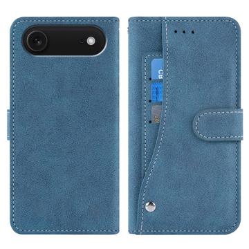 iPhone Air Elegant retro-pungetui med roterende kortholder - Blå