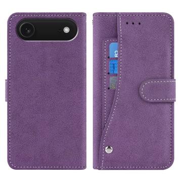 iPhone Air Elegant retro-pungetui med roterende kortholder - Lilla