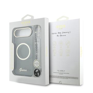 iPhone Air Guess IML Glitter Script Rem Cover - MagSafe-kompatibelt - Sort
