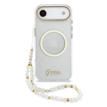 iPhone Air Guess IML Glitter Script Rem Cover - MagSafe-kompatibel - Gennemsigtig
