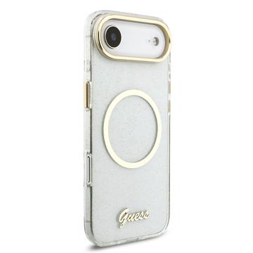 iPhone Air Guess IML Glitter Script Rem Cover - MagSafe-kompatibel - Gennemsigtig