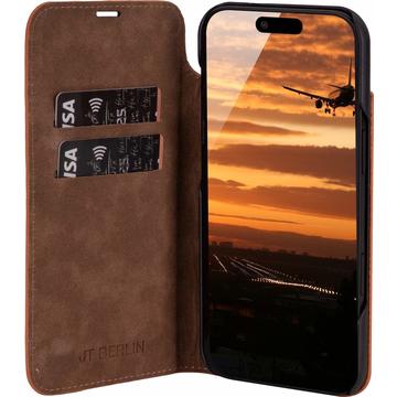 iPhone Air JT Berlin BookCase Tegel Flip Lædercover - Cognac
