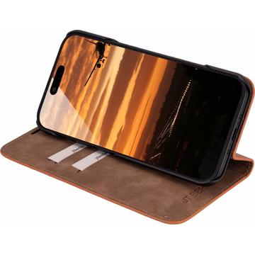 iPhone Air JT Berlin BookCase Tegel Flip Lædercover - Cognac