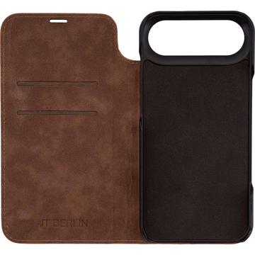 iPhone Air JT Berlin BookCase Tegel Flip Lædercover - Cognac