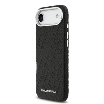 iPhone Air Karl Lagerfeld Grained Repeated Logo MagSafe Cover - Sort