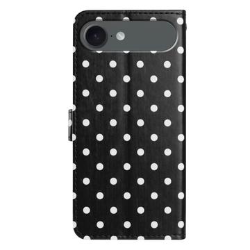 iPhone Air Pung Etui med Prikket Mønster - Sort