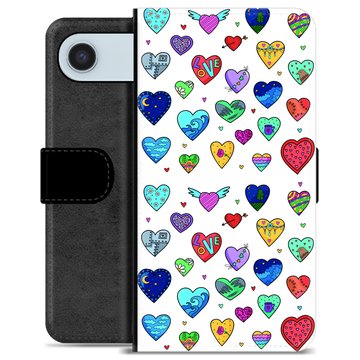iPhone Air Premium Flip Cover med Pung - Hjerter