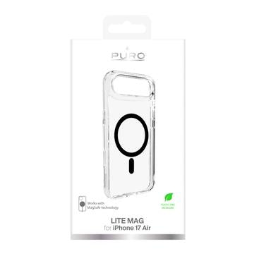 iPhone Air Puro Lite Mag Hybrid Cover - sort/gennemsigtig