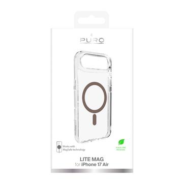 iPhone Air Puro Lite Mag Hybrid Cover - Brun/gennemsigtig