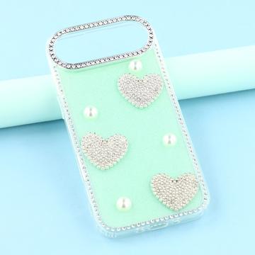 iPhone Air Funklende Kærlighed og Perle Hybrid Cover - Grøn