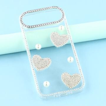 iPhone Air Funklende Kærlighed og Perle Hybrid Cover - gennemsigtig